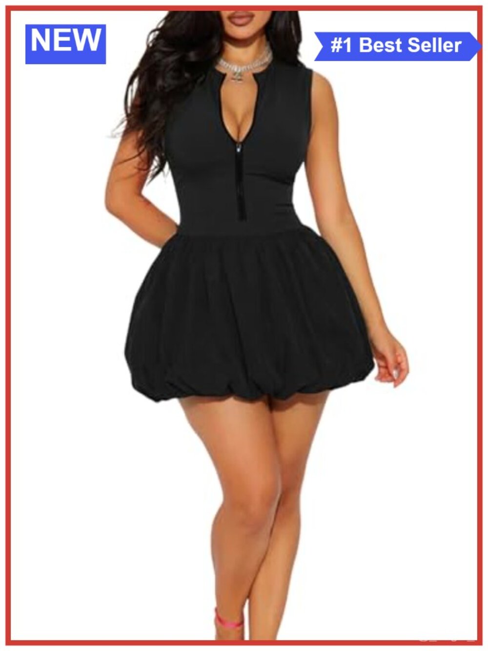 Women's Mini Workout Romper Sleeveless V-Neck Zip Front Sportswear